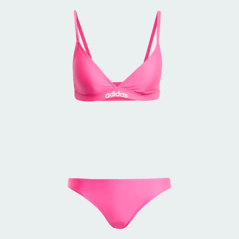 Set bikini triangolo con spalline a 2 vie Shock Pink miniatura 4