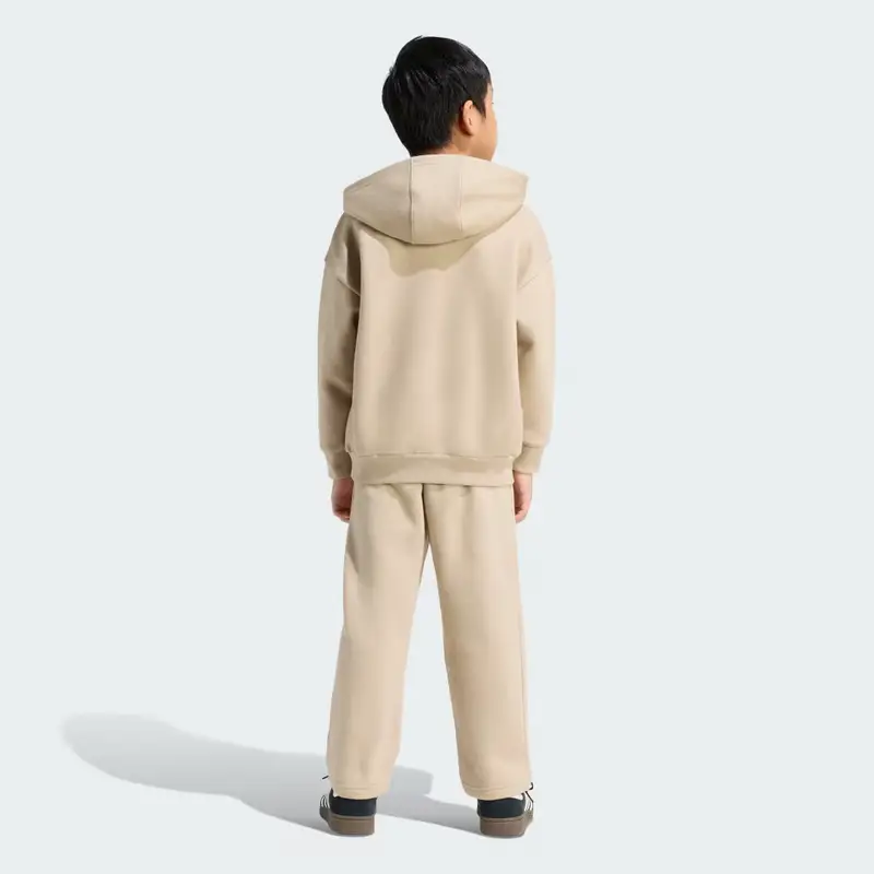 Set di felpa con cappuccio oversize e pantaloni con orlo aperto Stone Khaki miniatura 2