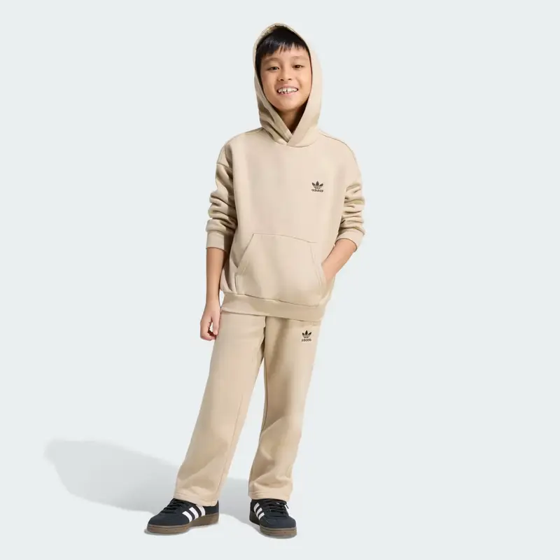 Set di felpa con cappuccio oversize e pantaloni con orlo aperto Stone Khaki miniatura 3