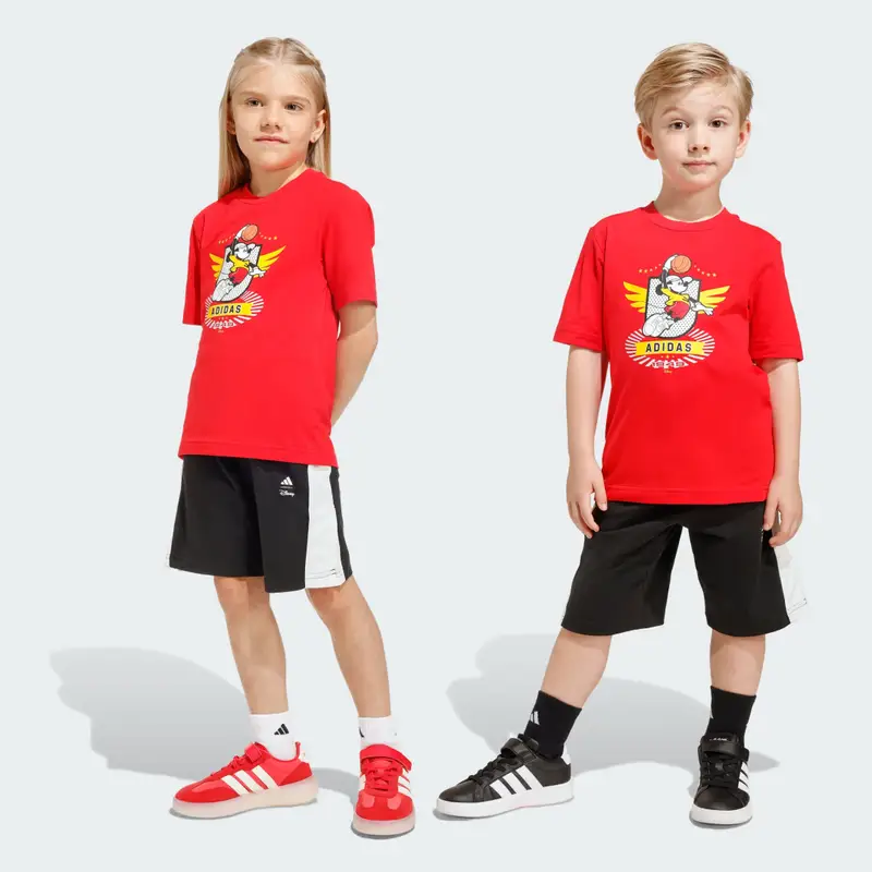 SET DI T-SHIRT ADIDAS DISNEY TOPOLINO Pure Ruby