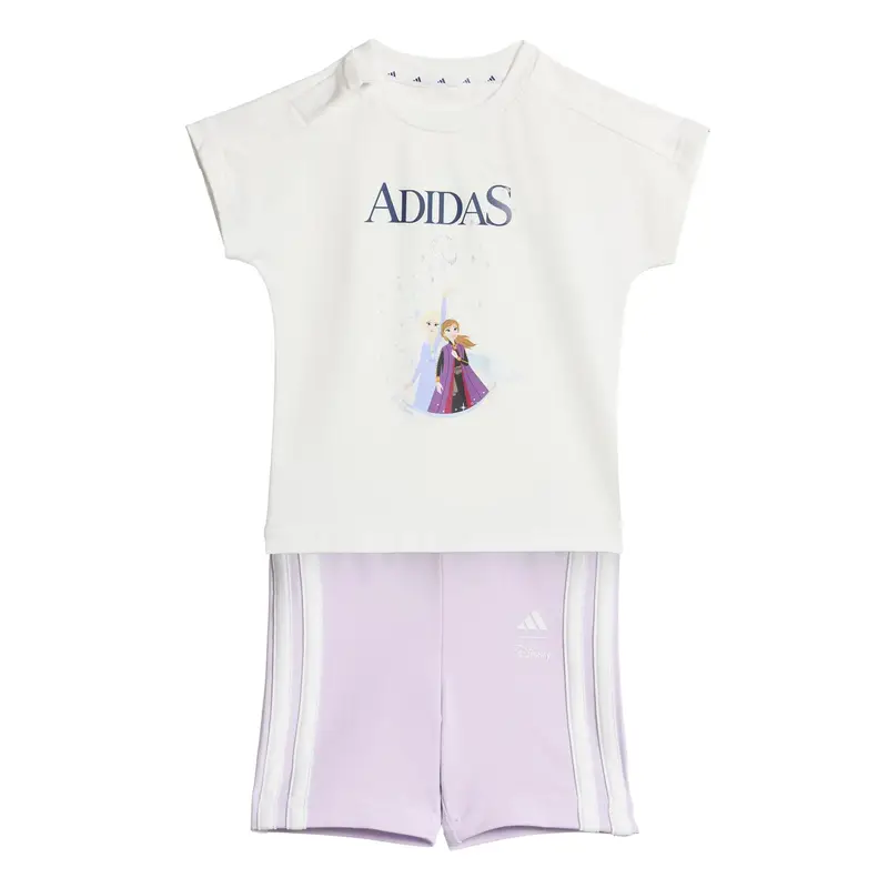 Set di T-shirt e Shorts da bambina adidas Disney Frozen Blanc