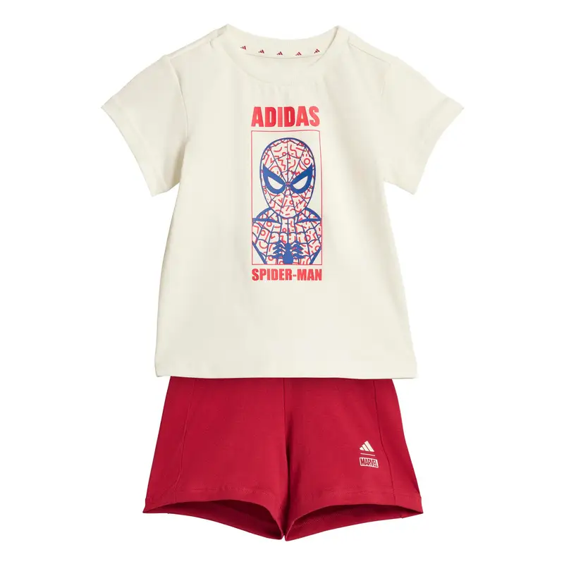 Set di T-shirt e Shorts da bambino adidas Marvel Spider-Man Blanc