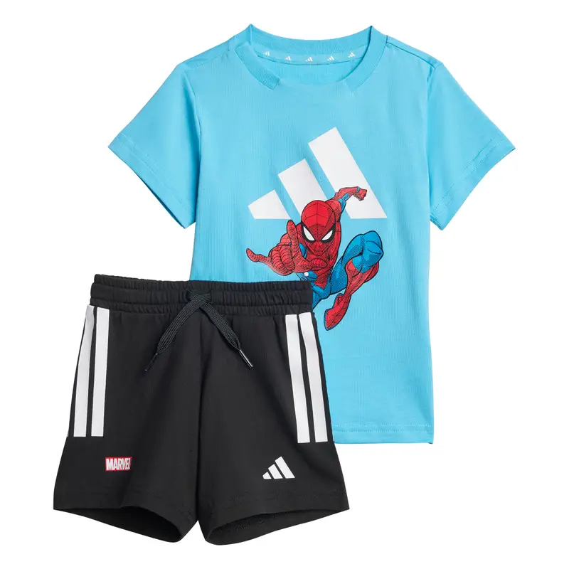 Set di T-shirt e Shorts da bambino adidas Marvel Spider-Man Bleu