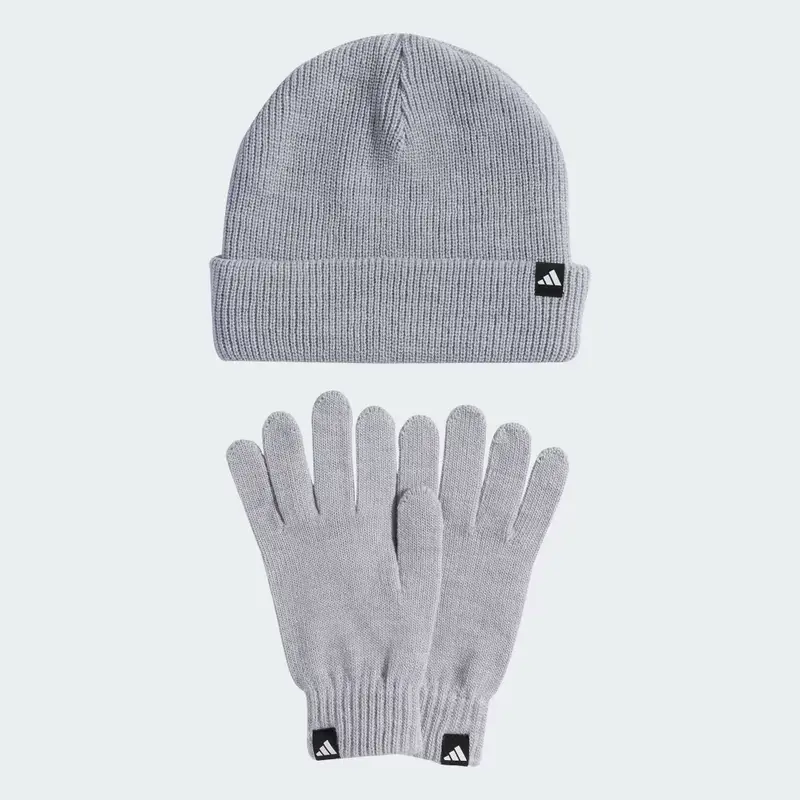 Set Glove + Beanie Light Grey Heather