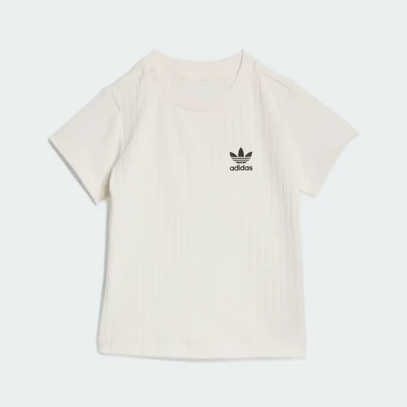 SET REGULAR WIDE RIB CON T-SHIRT E SHORT A COSTE LARGHE Black miniatura 2