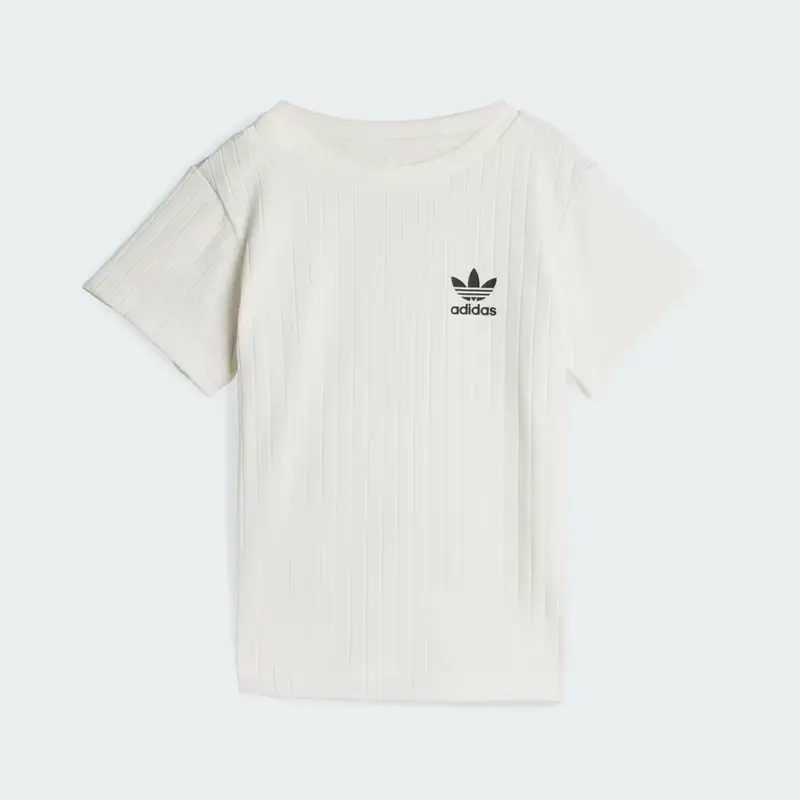 SET REGULAR WIDE RIB CON T-SHIRT E SHORT A COSTE LARGHE Collegiate Green miniatura 2