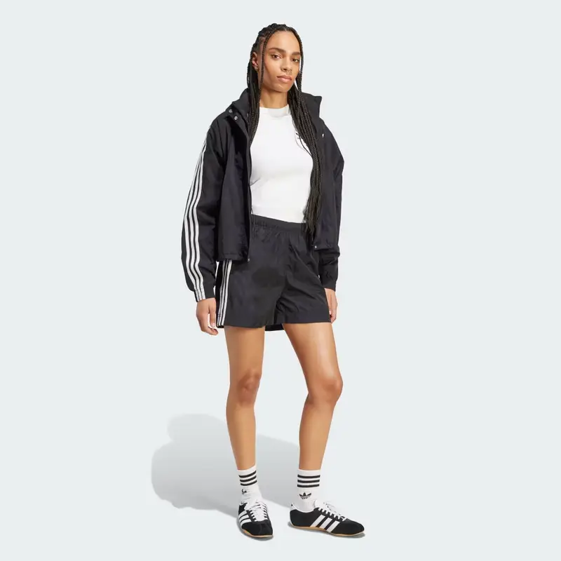 Short adicolor 3-Stripes Woven Black miniatura 3