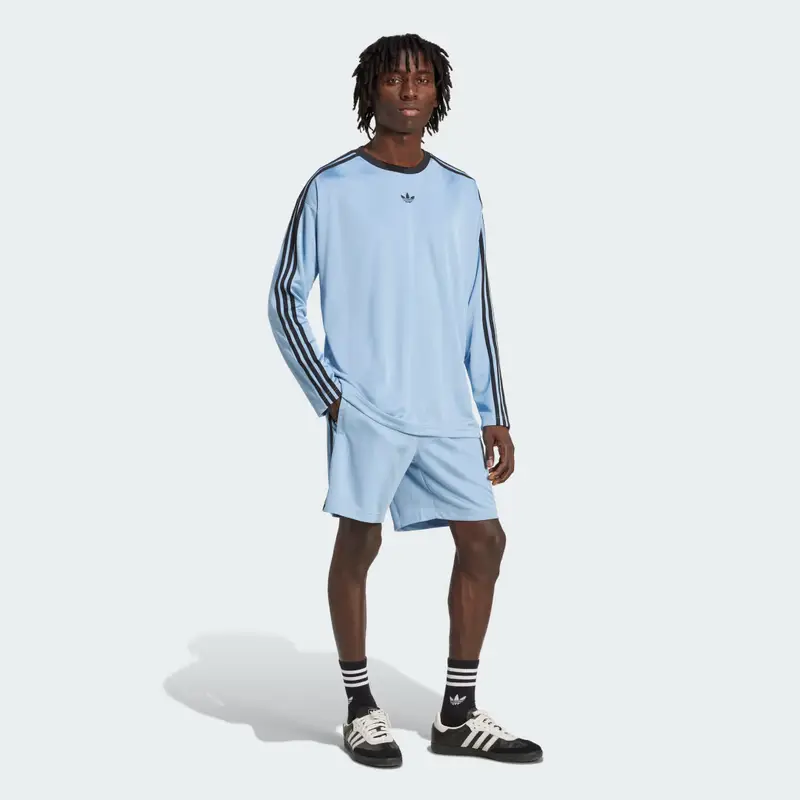 Short adidas adicolor Jacquard Ash Blue miniatura 3