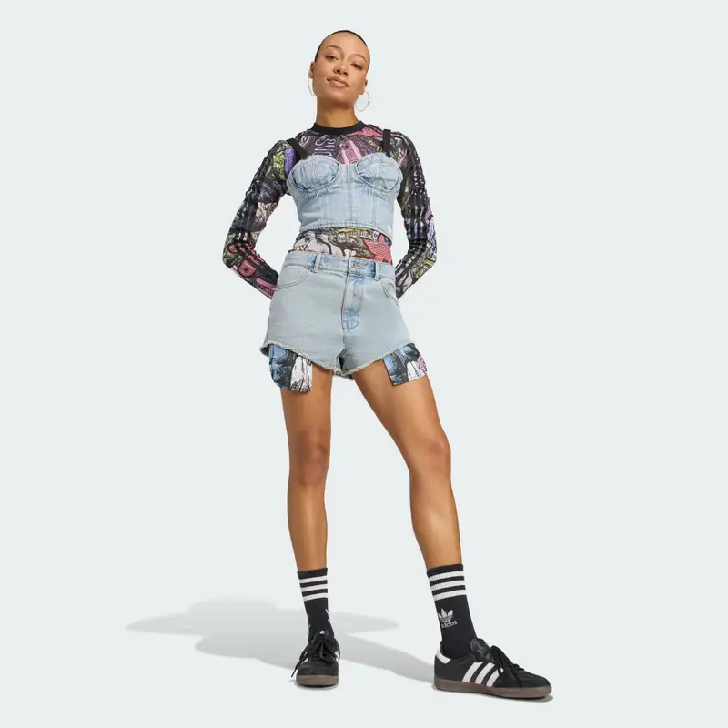Short adidas X Jeremy Scott Pride Denim Indigo Denim miniatura 3