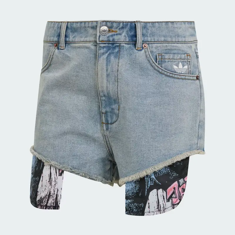 Short adidas X Jeremy Scott Pride Denim Indigo Denim miniatura 4