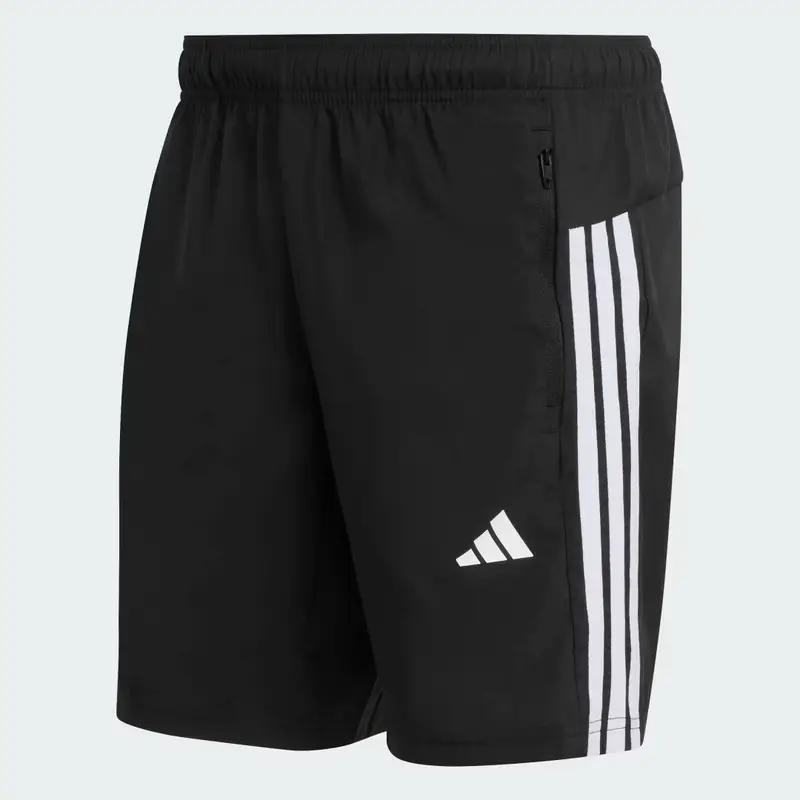 SHORT DA ALLENAMENTO ESSENTIALS BASE 3 STRISCE WOVEN Black miniatura 4