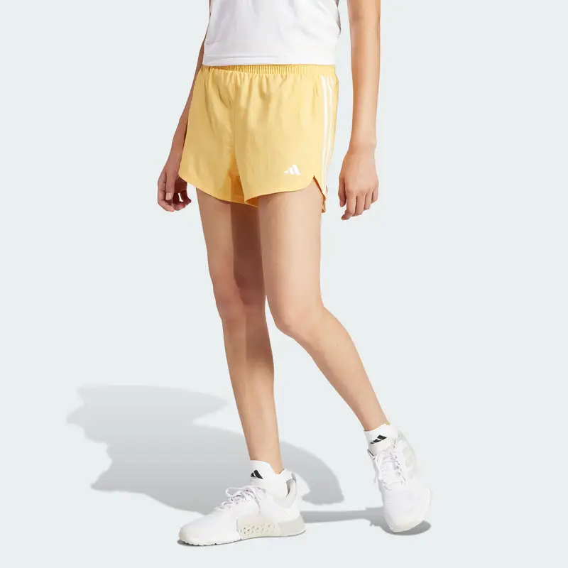 Short da allenamento Pacer 3-Stripes Woven High-Rise | Adidas Giallo