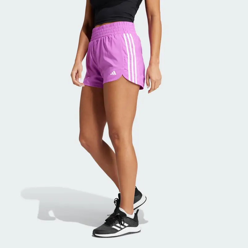 Short da allenamento Pacer 3-Stripes Woven High-Rise | Adidas Viola