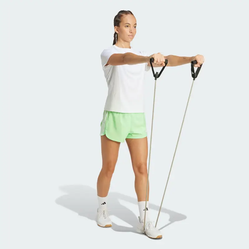 Short da allenamento Pacer 3-Stripes Woven High-Rise Lime Burst miniatura 3