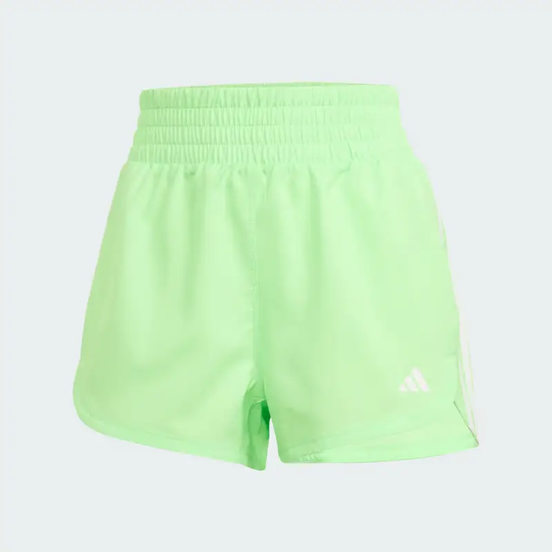 Short da allenamento Pacer 3-Stripes Woven High-Rise Lime Burst miniatura 4