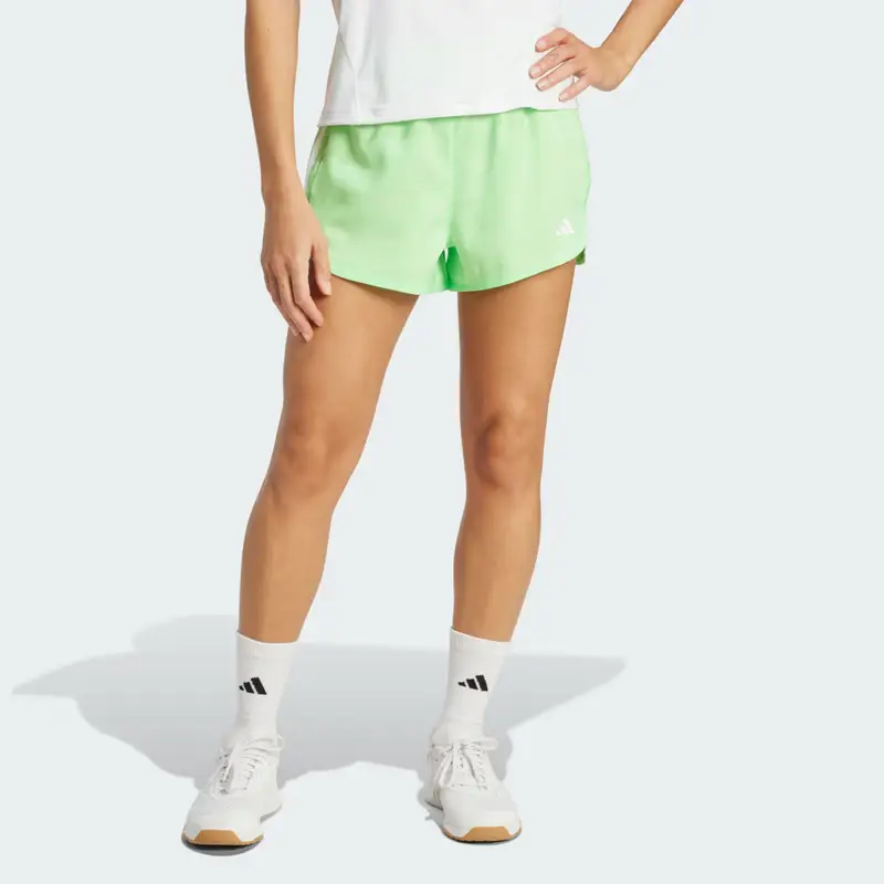 Short da allenamento Pacer 3-Stripes Woven High-Rise Lime Burst