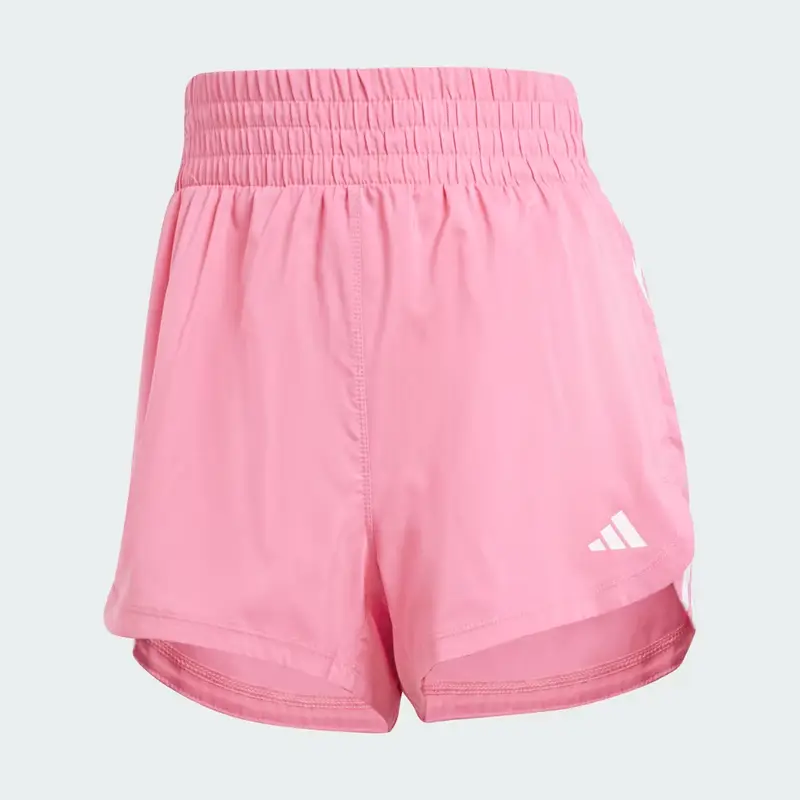 Short da allenamento Pacer 3-Stripes Woven High-Rise Pink Fusion miniatura 4