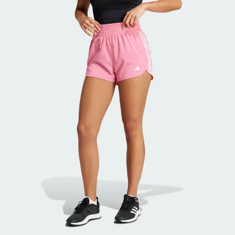 Short da allenamento Pacer 3-Stripes Woven High-Rise Pink Fusion