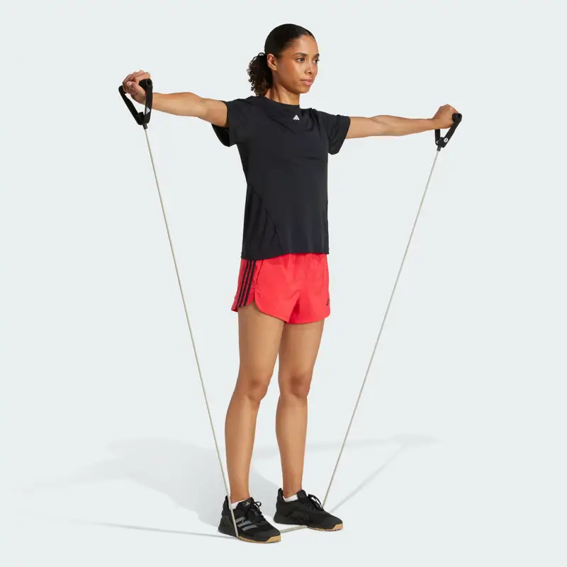 Short da allenamento Pacer 3-Stripes Woven High-Rise Pure Ruby miniatura 3