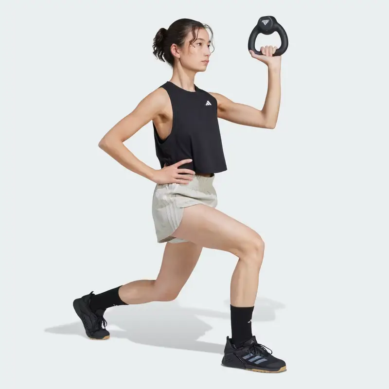 Short da allenamento Pacer 3-Stripes Woven High-Rise Wonder Alumina Mel miniatura 3