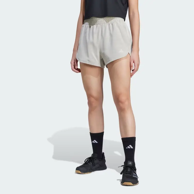 Short da allenamento Pacer 3-Stripes Woven High-Rise Wonder Alumina Mel