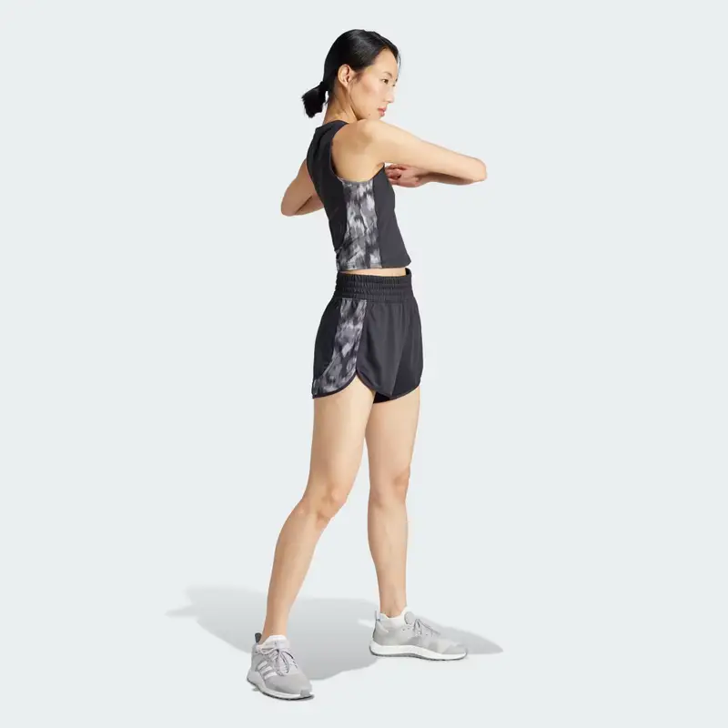 Short da allenamento Pacer Essentials Allover Print Flower Tie-Dye Knit Black miniatura 3