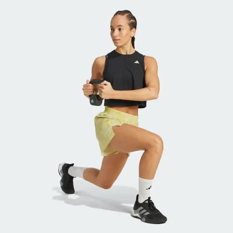 Short da allenamento Train Essentials Allover Print Beige miniatura 3