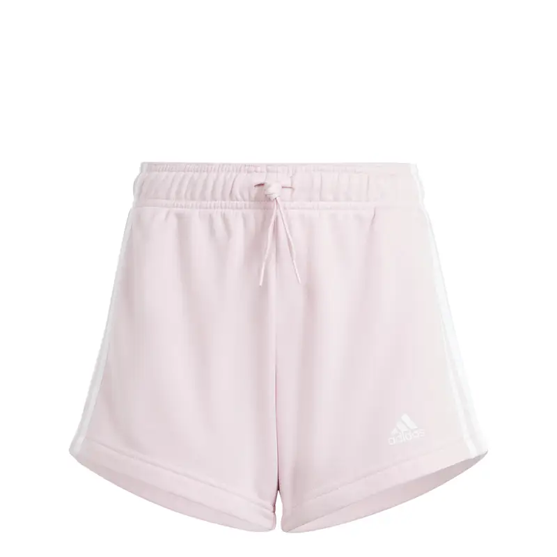 Short da bambina in cotone adidas Essentials 3-Stripes Rose