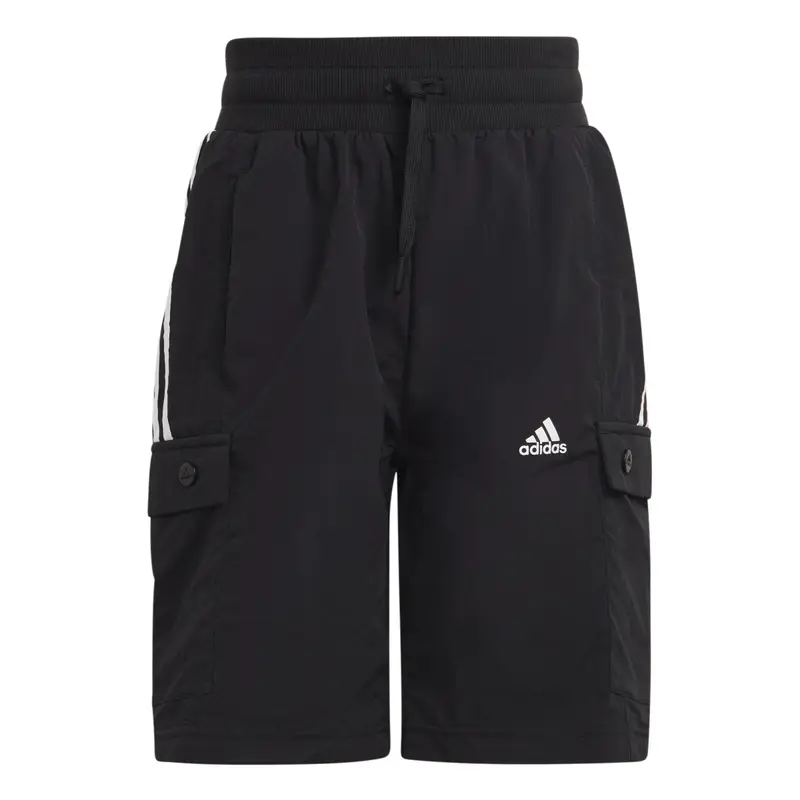 Short da bambino con tasca cargo adidas Street Jam Noir