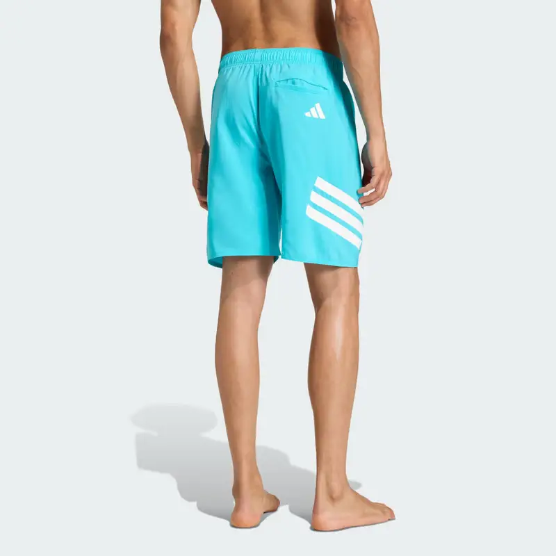 Short da nuoto 3-Stripes 8-Inch Lucid Cyan miniatura 2