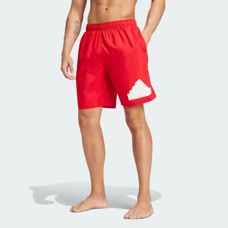 Short da nuoto Logo CLX | Adidas Rosso scarlatto