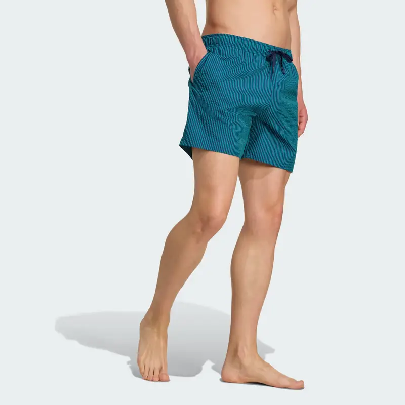 Short da nuoto Seersucker Stripy 5-Inch Pure Teal miniatura 3