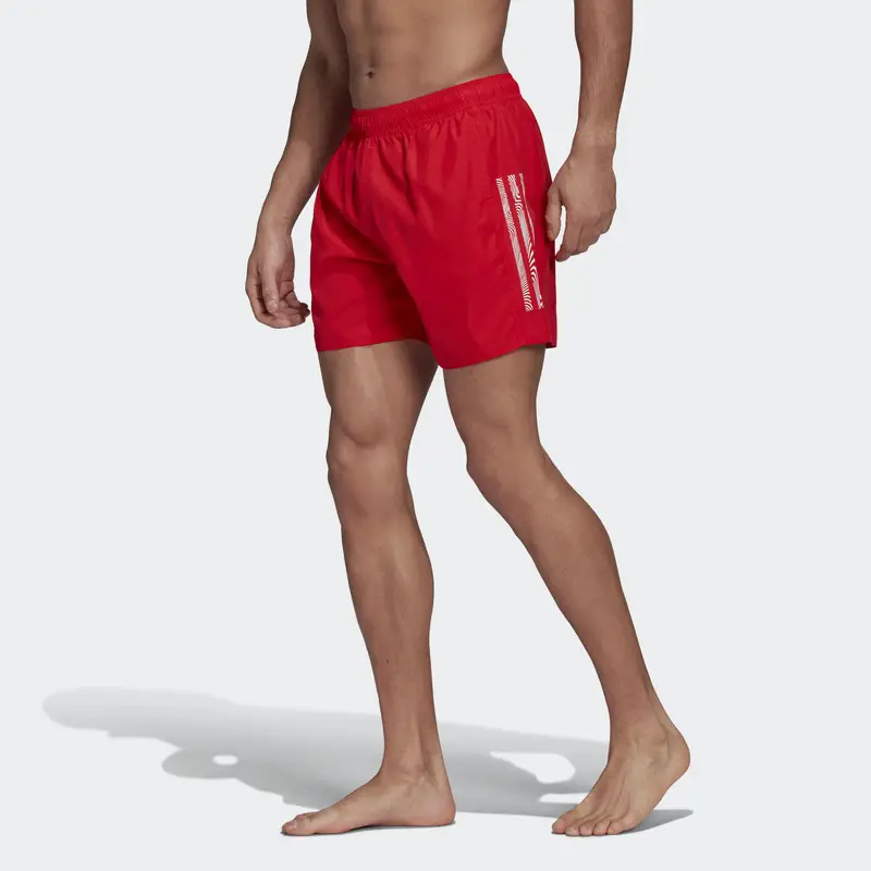 Short da nuoto Short Length Mid 3-Stripes | Adidas Rosso