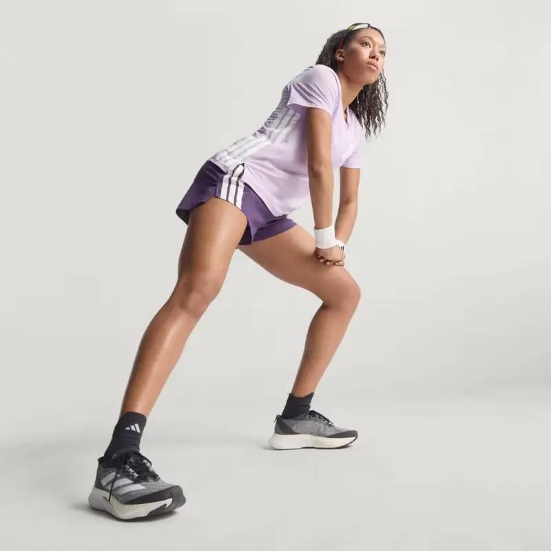 Short da running adizero Gel Pocket Aurora Plum miniatura 4