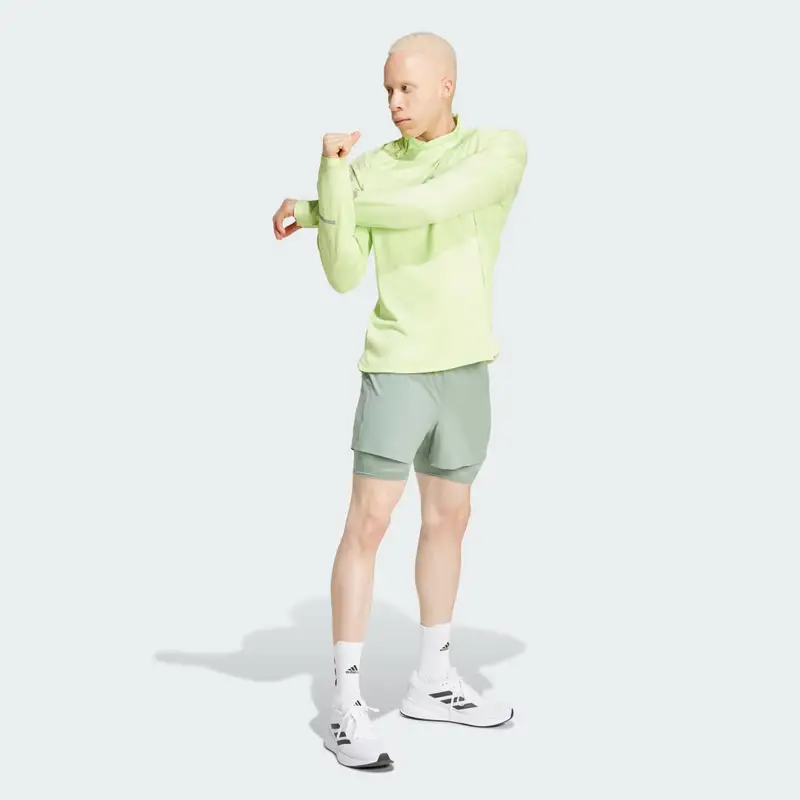 Short da running Ultimate Reflective 2-in-1 Silver Green miniatura 3