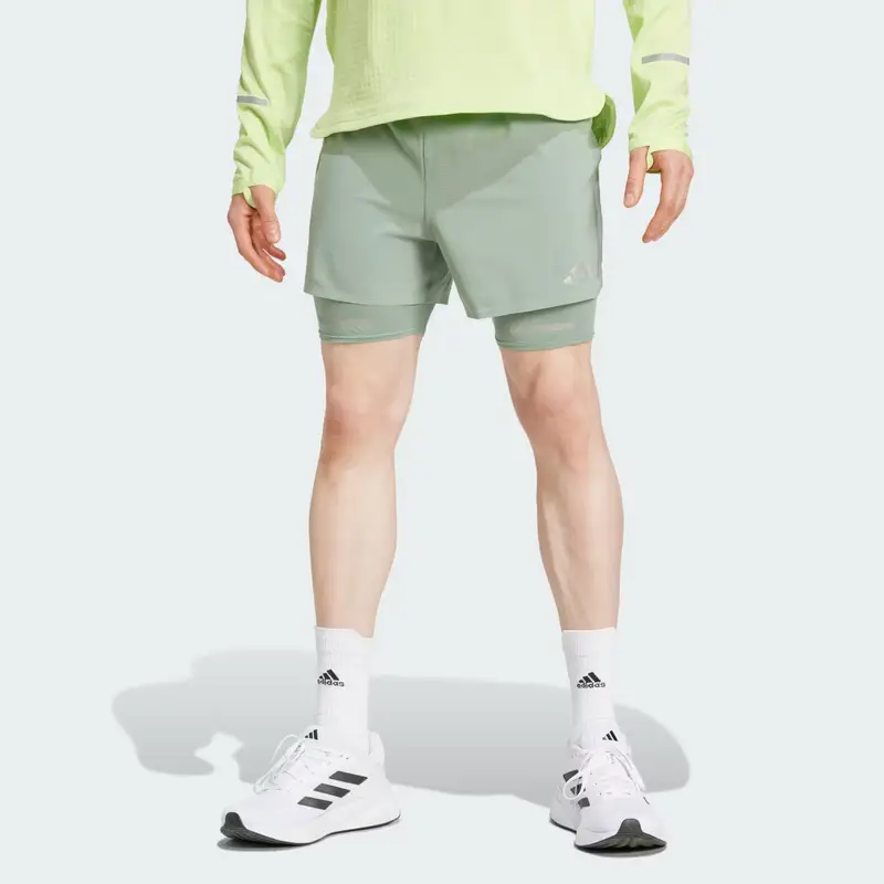 Short da running Ultimate Reflective 2-in-1 Silver Green