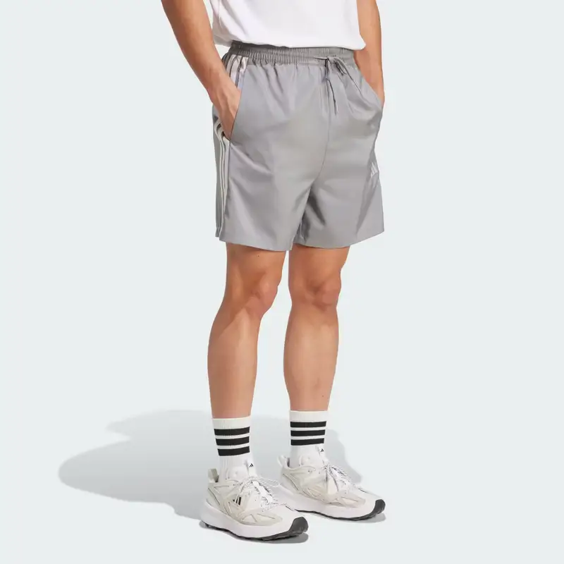 Short Essentials 3-Stripes Chelsea Grey Three miniatura 3