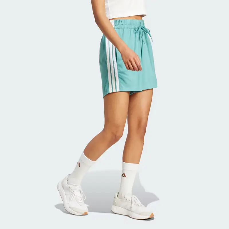 Short Essentials 3-Stripes Cotton Powder Teal miniatura 3