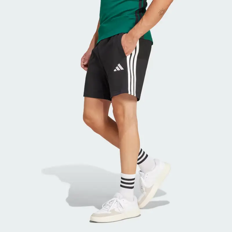 Short Essentials 3-Stripes Single Jersey 7-Inch Black