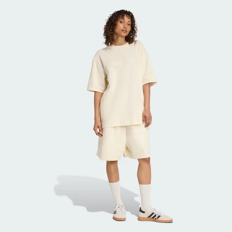 Short Essentials Linear Oversized Cream White miniatura 3