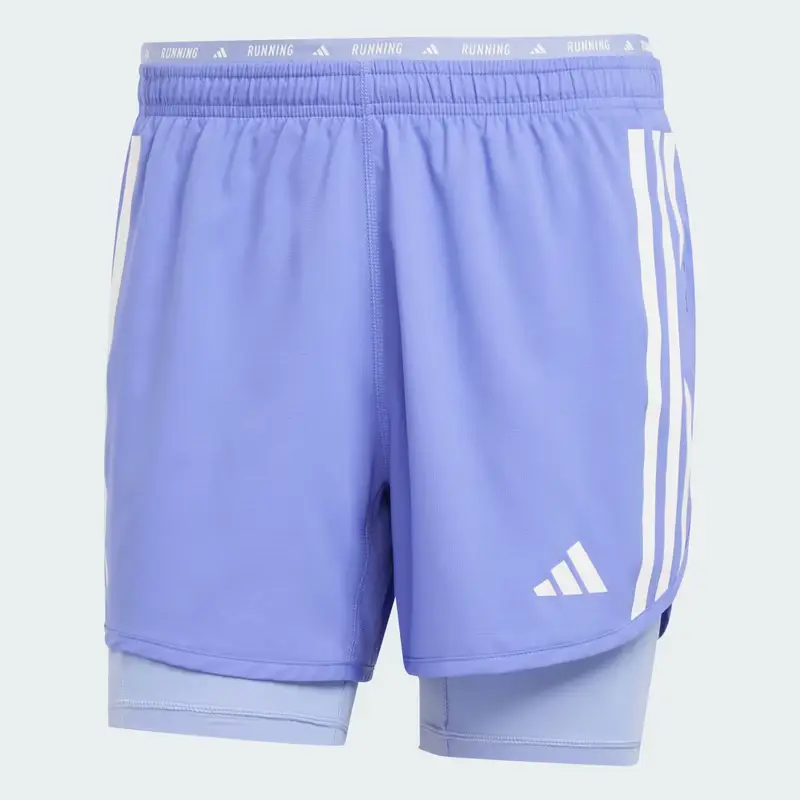 Short Own the Run 3-Stripes 2-in-1 Semi Cobalt Blue miniatura 4