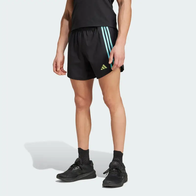 Short Own the Run 3-Stripes | Adidas Nero