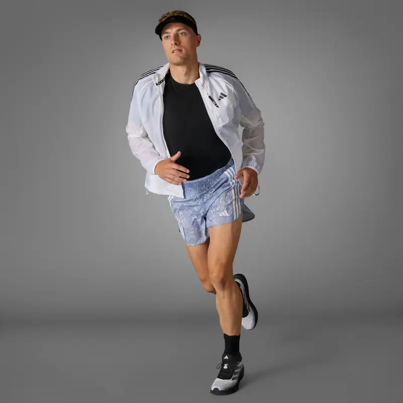 Short Own the Run 3-Stripes Dash Grey miniatura 3