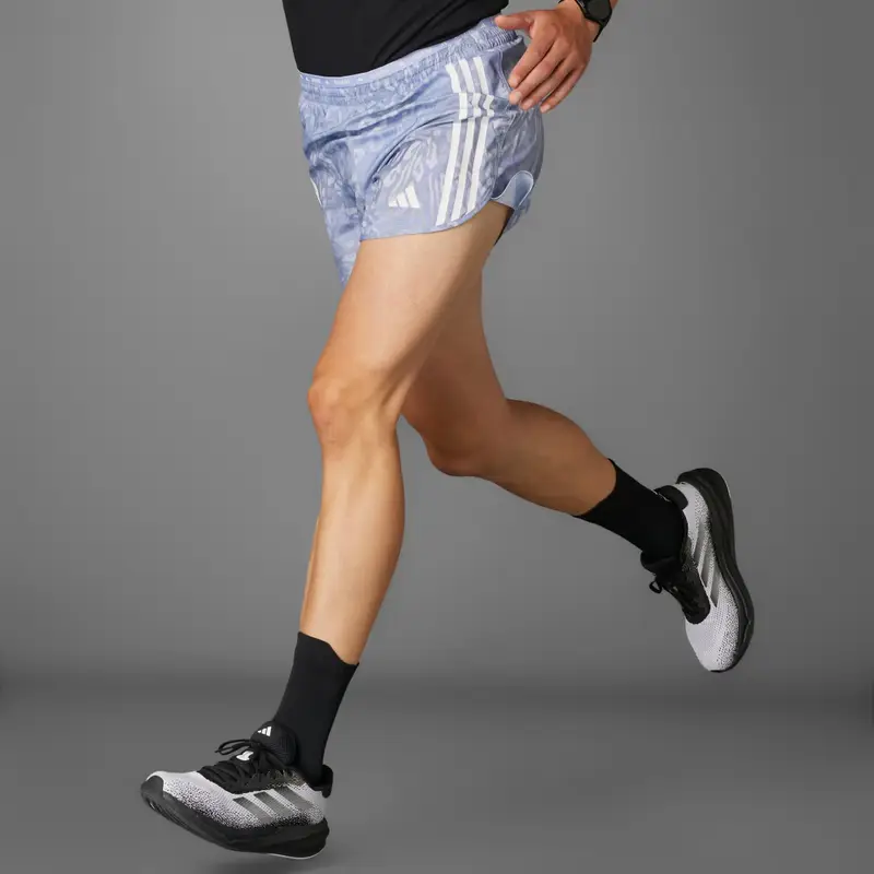 Short Own the Run 3-Stripes Dash Grey