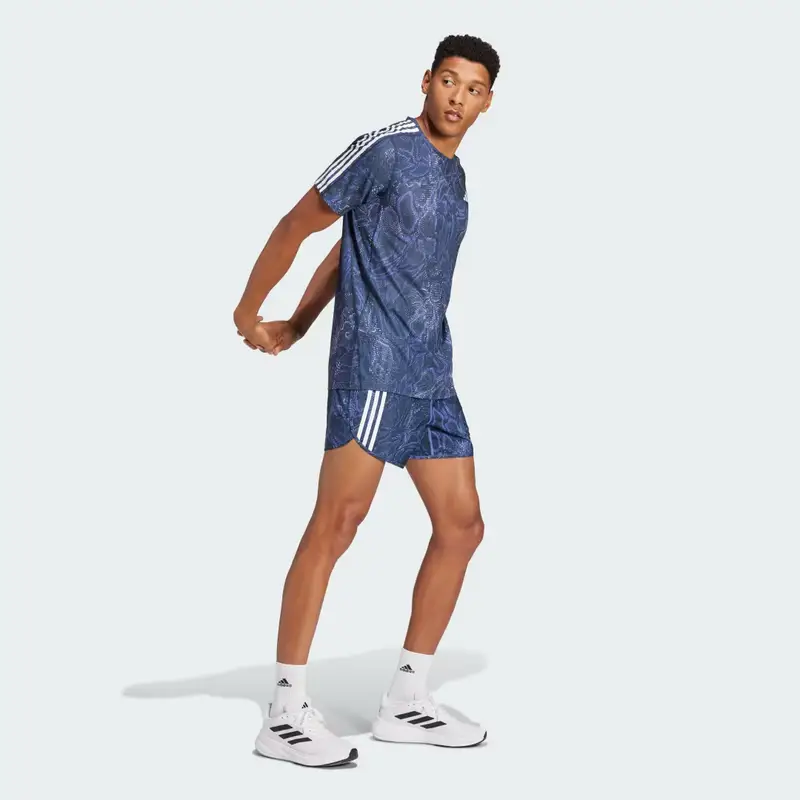 Short Own the Run Excite Allover Print AEROREADY Semi Cobalt Blue miniatura 3