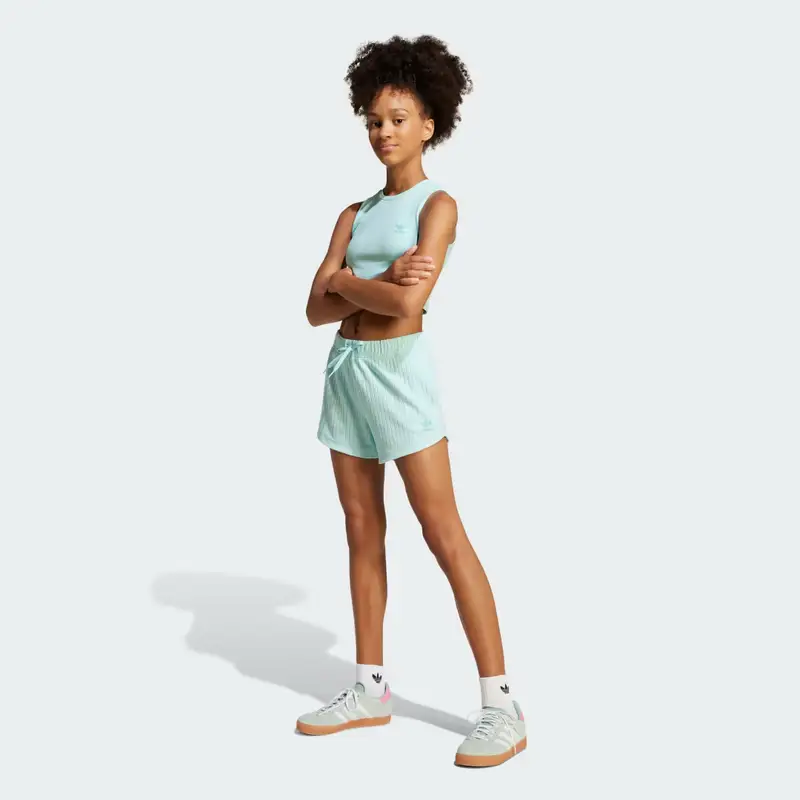 Short Ribbed Semi Flash Aqua miniatura 3