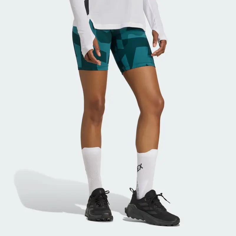 Short Terrex Multi 8-Inch Tight Printed Mystery Green miniatura 3