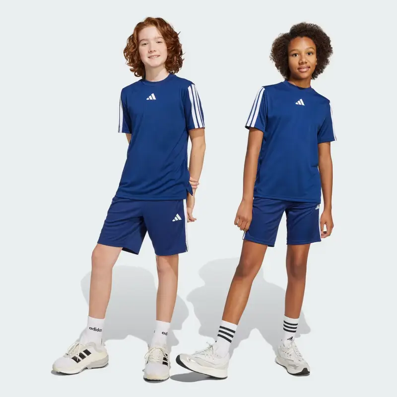 Short Train Essentials 3-Stripes Junior Dark Blue miniatura 2
