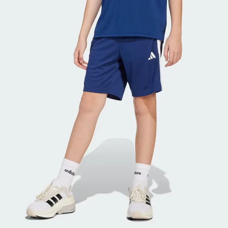 Short Train Essentials 3-Stripes Junior Dark Blue