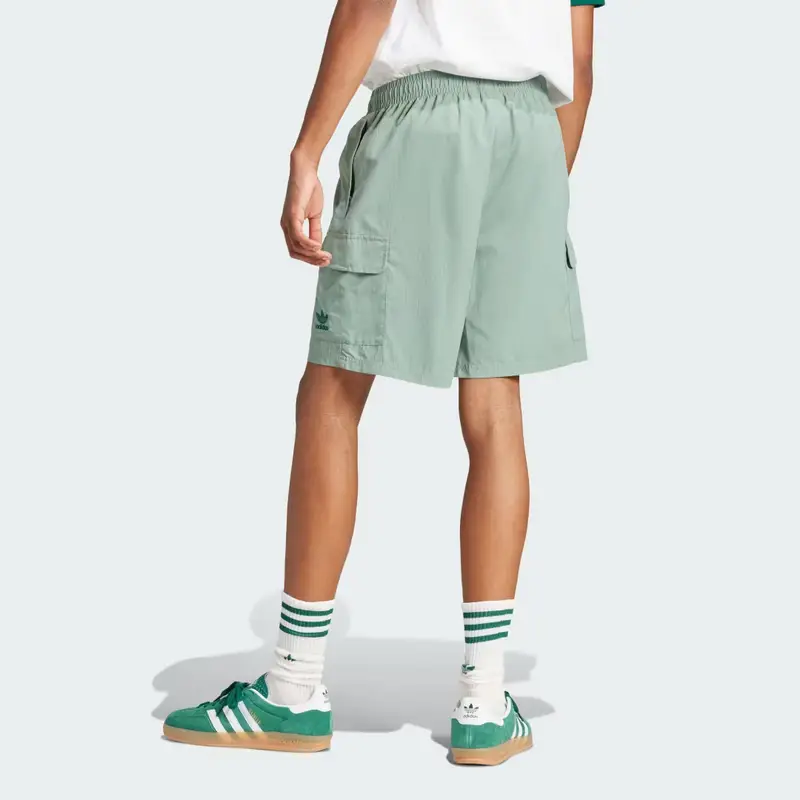 Short Trefoil Essentials Woven Cargo Silver Green miniatura 2